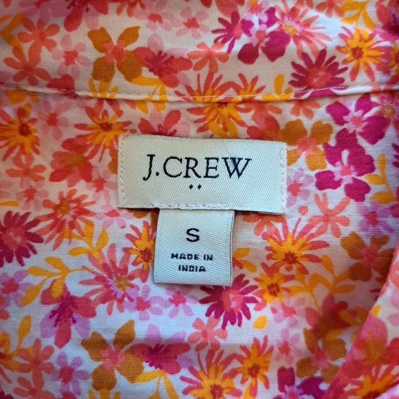J. Crew Pink Floral Button Down Shirt Size Small - Picture 6 of 8